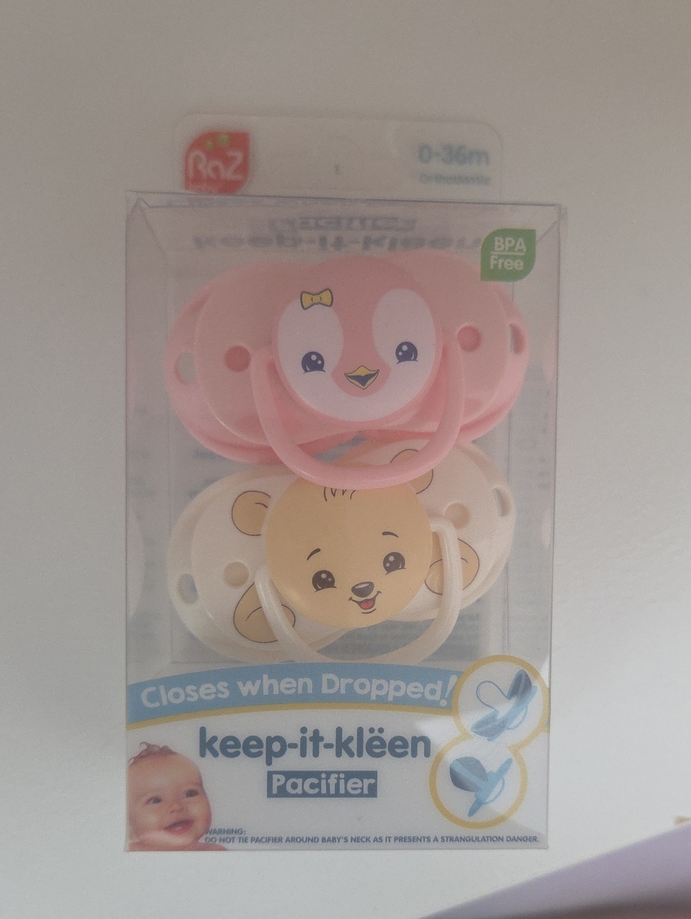RaZbaby Keep-it-Kleen 2-pack pacifier